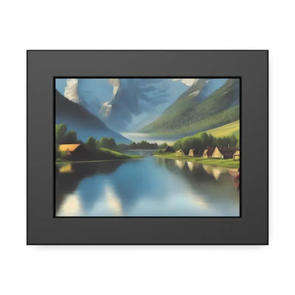 Elevate your Space with Riverside Framed Paper Posters - 8’’ x 6’’ (horizontal) / Black Frame / Fine Art Poster