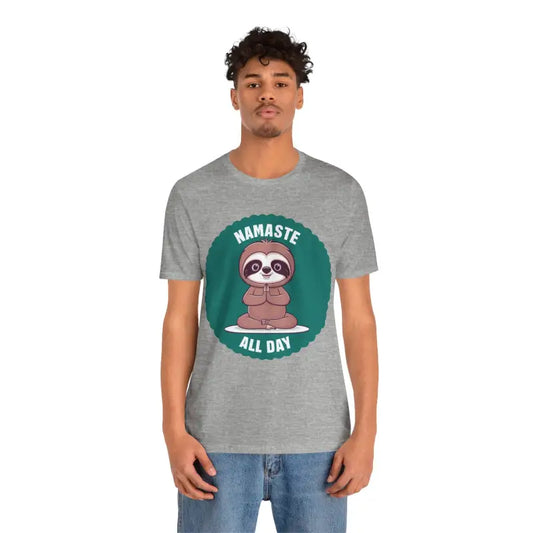 Sloth-tastic Yoga Tee: Comfy Tapered Shoulders Perfection - T-shirt
