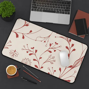 Red Floral Elegance Desk Mat - Vibrant Workspace Upgrade - Dipaliz - Workstation & Cubicle Accessories