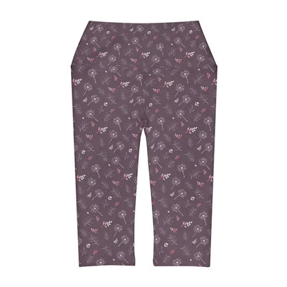 Dazzle in Mauve Yoga Capri Leggings for Style & Flow