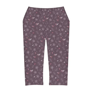 Mauve Yoga Capri Leggings - Studio Ready Comfort - Dipaliz - Activewear