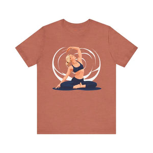 Yoga Unisex Jersey Short Sleeve Tee Ultra Soft Flow Style - Dipaliz - T-shirts