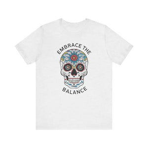 Balance Skull Unisex Jersey Tee - Edgy Statement Shirt - Dipaliz - T-shirts