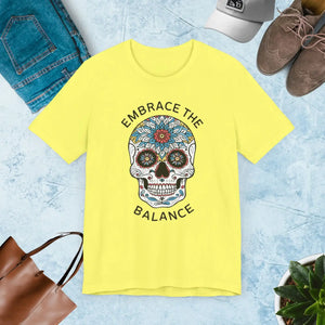 Edgy Skull Unisex Jersey - Embrace the Balance - Dipaliz - T-shirts