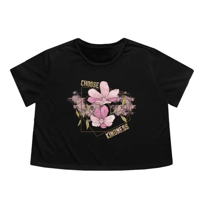 Unleash Style: Flowy Cropped Tee for Modern Kindness - Black / s T-shirt