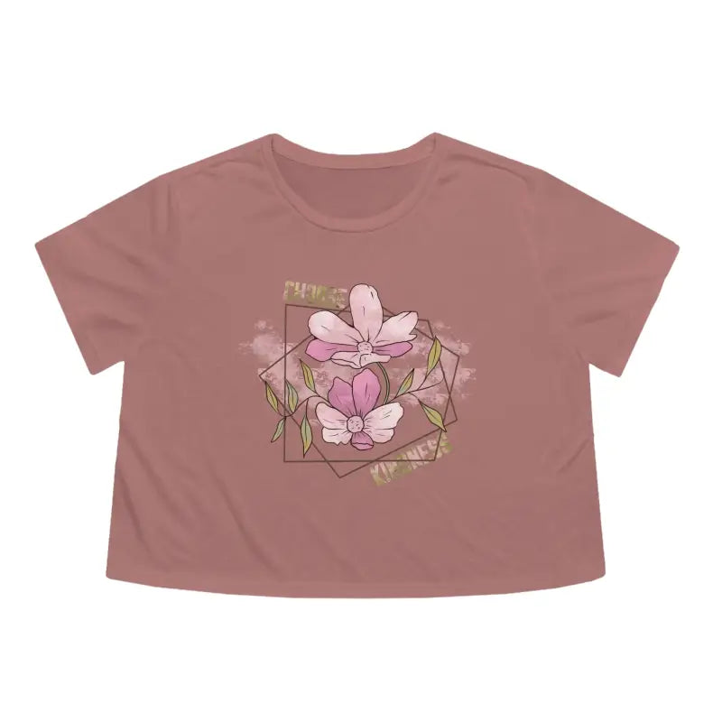 Unleash Style: Flowy Cropped Tee for Modern Kindness - Mauve / s T-shirt