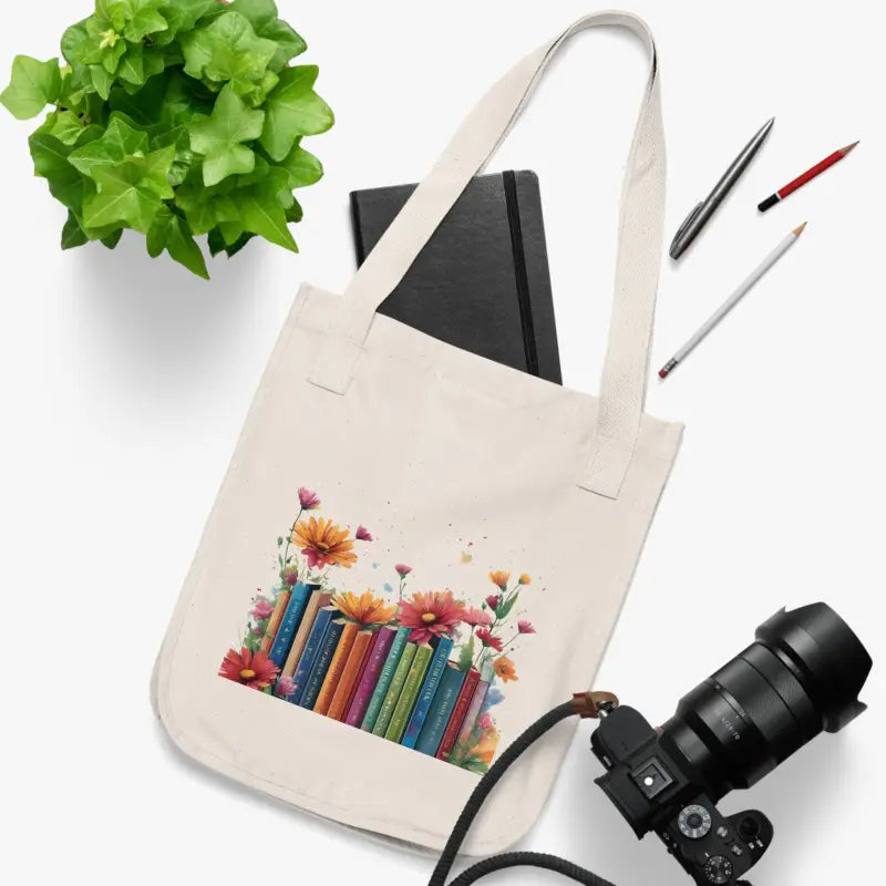 Eco-chic Organic Canvas Tote for Nature-lovers - one Size / Natural Bags