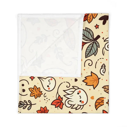 Cozy Fall Leaves Baby Swaddle: Wrap your Little one in Comfort - 30’’ × 40’’ / White Home Decor