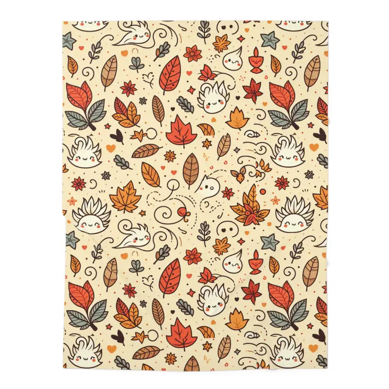 Cozy Fall Leaves Baby Swaddle: Wrap your Little one in Comfort - 30’’ × 40’’ / White Home Decor