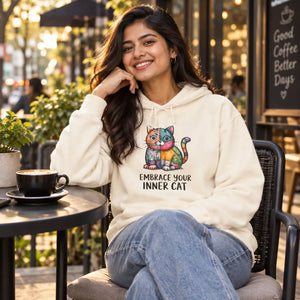 DipaliZ Cat Snuggle Hoodie Oeko-tex Certified Low-impact