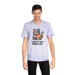 Unisex Color Blast T-shirt - Cat Ring-spun Cotton - Dipaliz - T-shirts - s