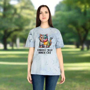 Unisex Color Blast T-shirt - Cat Ring-spun Cotton - Dipaliz - T-shirts - s