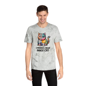 Unisex Color Blast T-shirt - Cat Ring-spun Cotton - Dipaliz - T-shirts - s