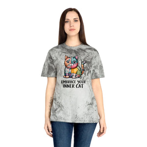 Unisex Color Blast T-shirt - Cat Ring-spun Cotton - Dipaliz - T-shirts - s