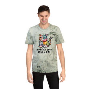Unisex Color Blast T-shirt - Cat Ring-spun Cotton - Dipaliz - T-shirts - s
