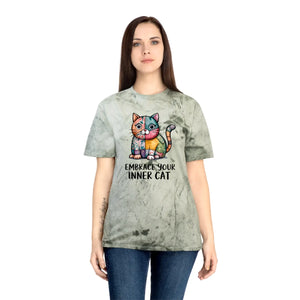 Unisex Color Blast T-shirt - Cat Ring-spun Cotton - Dipaliz - T-shirts - s