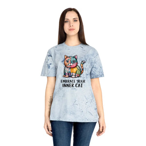 Unisex Color Blast T-shirt - Cat Ring-spun Cotton - Dipaliz - T-shirts - s