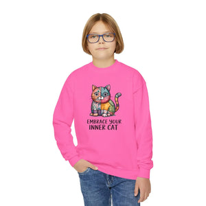 Cozy Cat Lovers Youth Crewneck Gildan 18000b Sweatshirt - Dipaliz - Sweatshirts