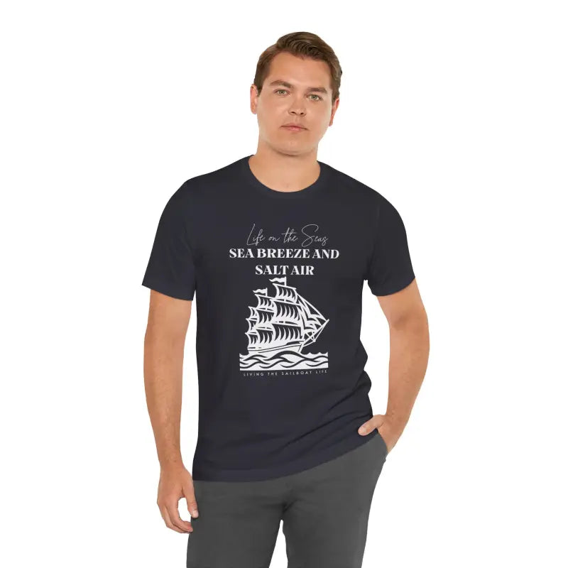 Ride the Sea Breeze: Sailboat Life Tee for Ocean Lovers - Dark Grey / s T-shirt