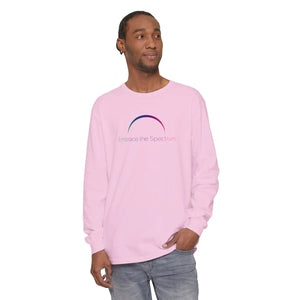 Embrace the Spectrum Long Sleeve Tee, Subtle Rainbow Arc Awareness Shirt - T-shirts
