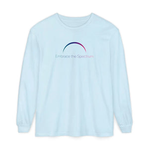 Embrace the Spectrum Long Sleeve Tee, Subtle Rainbow Arc Awareness Shirt - T-shirts