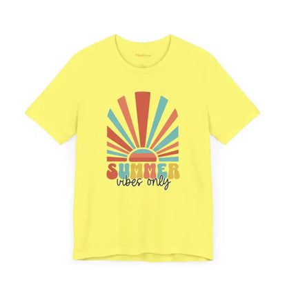 Feel the Summer Vibes in this Comfy Short Sleeve Cotton Tee - T-shirt