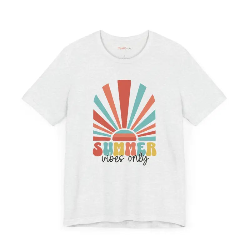 Feel the Summer Vibes in this Comfy Short Sleeve Cotton Tee - T-shirt