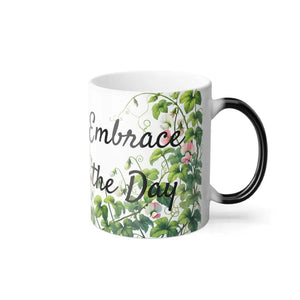 Color Morphing Mug - Enchanted Sweet Pea Design - Dipaliz - 11oz - Mugs