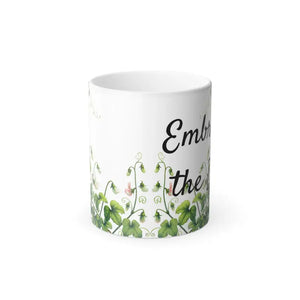 Color Morphing Mug - Enchanted Sweet Pea Design - Dipaliz - 11oz - Mugs
