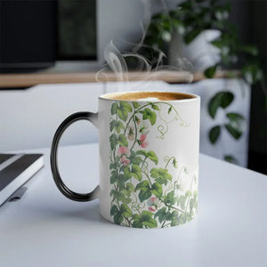 Color Morphing Mug - Enchanted Sweet Pea Design - Dipaliz - 11oz - Mugs
