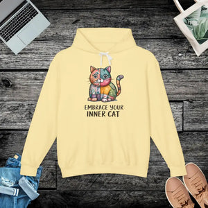 Cat Snuggle Hoodie - Oeko-tex Certified Low-impact Dyes - Dipaliz - s / Butter - Hoodies