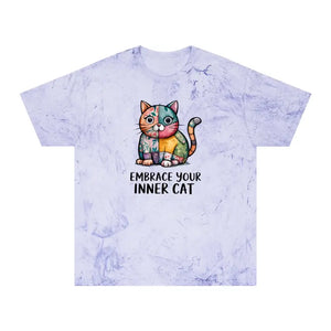 Unisex Color Blast T-shirt for Cat Lovers - Dipaliz - Amethyst / s - T-shirts