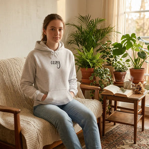 Dipaliz cozy word hoodie embroidered premium comfort - hoodies