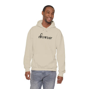 Unisex Heavy Hoodie Embroidered Dreamer Cotton Poly Blend - Dipaliz - Hoodies - s