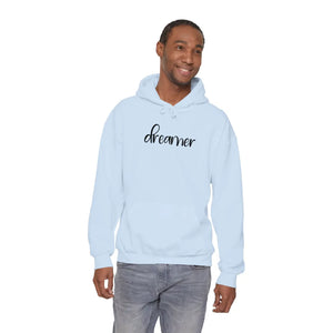 Unisex Heavy Hoodie Embroidered Dreamer Cotton Poly Blend - Dipaliz - Hoodies - s