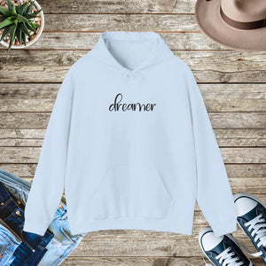 Unisex Heavy Hoodie Embroidered Dreamer Cotton Poly Blend - Dipaliz - Hoodies - s