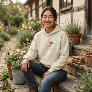 Dipaliz embroidered bunny hoodie - cute festive sweatshirt - hoodies