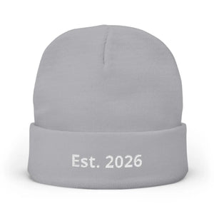 Personalized Knit Beanie Embroidered Est 2026 - Dipaliz - Beanies