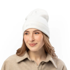 Personalized Knit Beanie Embroidered Est 2026 - Dipaliz - Beanies