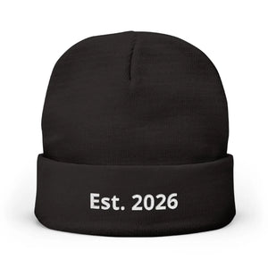 Personalized Knit Beanie Embroidered Est 2026 - Dipaliz - Beanies