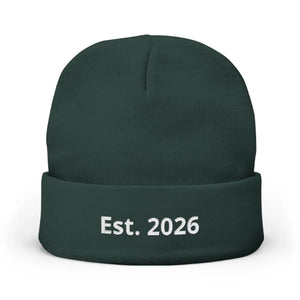 Personalized Knit Beanie Embroidered Est 2026 - Dipaliz - Beanies