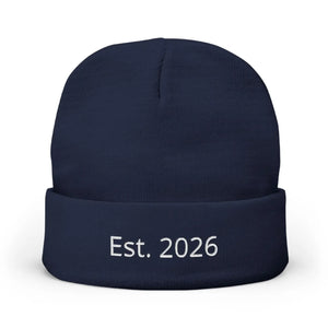 Personalized Knit Beanie Embroidered Est 2026 - Dipaliz - Beanies