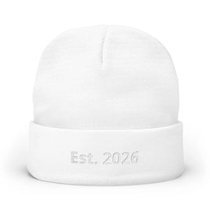 Personalized Knit Beanie Embroidered Est 2026 - Dipaliz - Beanies