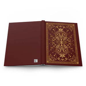 Antique Hardcover Journal - Embroidered Fleur Gold Detailing - Dipaliz - Journals