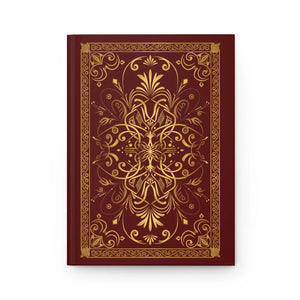 Antique Hardcover Journal - Embroidered Fleur Gold Detailing - Dipaliz - Journals