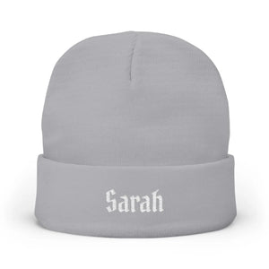 Custom Gothic Script Knit Hat - Personalized Beanie - Dipaliz - Beanies