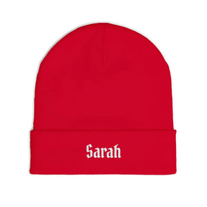 Custom Gothic Script Knit Hat - Personalized Beanie - Dipaliz - Beanies