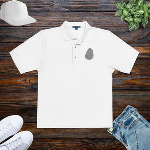 Stylish Unisex Polo - Embroidered Thumb Print Detail - Dipaliz - s / White - T-shirts