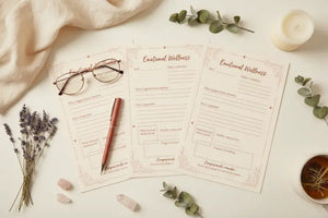 Digital Downloads - Emotional Wellness Journal Printable for Self Care - Dipaliz