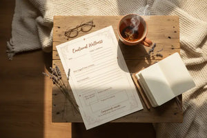 Digital Downloads - Emotional Wellness Journal Printable for Self Care - Dipaliz